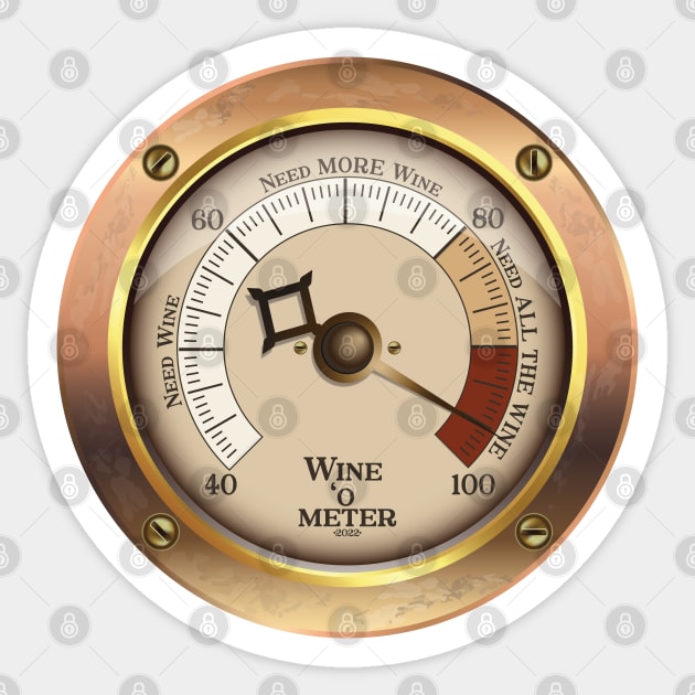 Wine ‘O Meter Sticker by Petrol_Blue